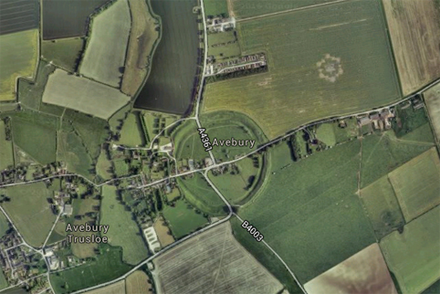 Stone Circles - Avebury crop circle nearby