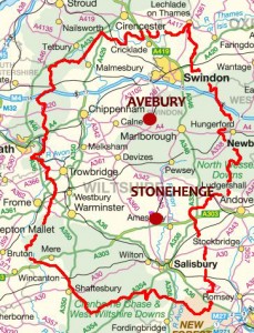 Stone Circles of Wiltshire - Avebury Stonehenge Location Map