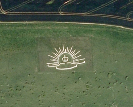 Rising Sun Military Badge, Lamb Down Wiltshire